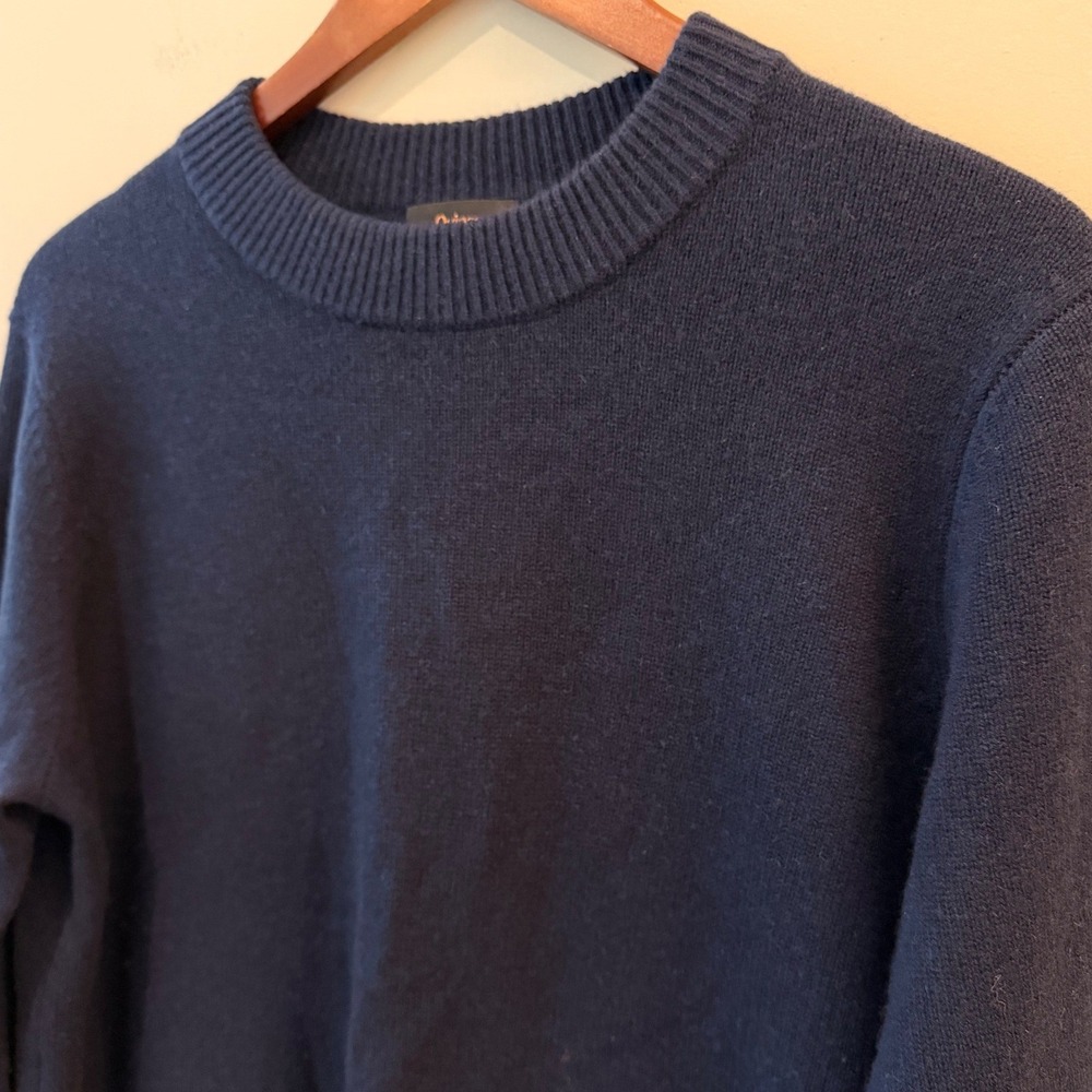 Quince Mongolian Cashmere Oversized Crewneck Sweater Navy Small NWOT - Picture 4 of 12